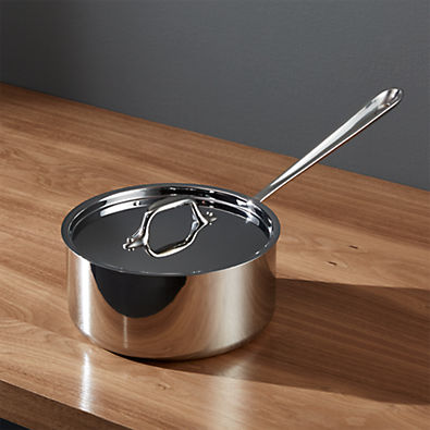 View All-Clad ® d3 Stainless Steel 3-qt. Saucepan with Lid details