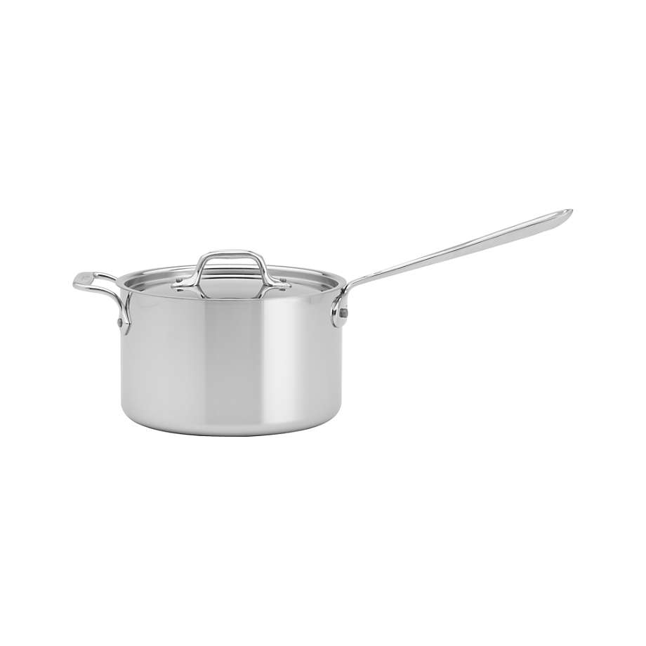 Crate & Barrel EvenCook Core 3.5 Qt. Stainless Steel Saucepan with Glass Straining  Lid + Reviews