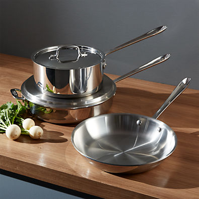 View All-Clad ® d3 Stainless Steel 5-Piece Cookware Set details