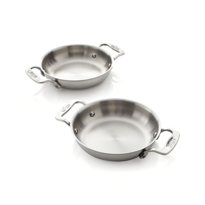 All Clad Stainless 6 Gratins Set of Two Reviews Crate Barrel