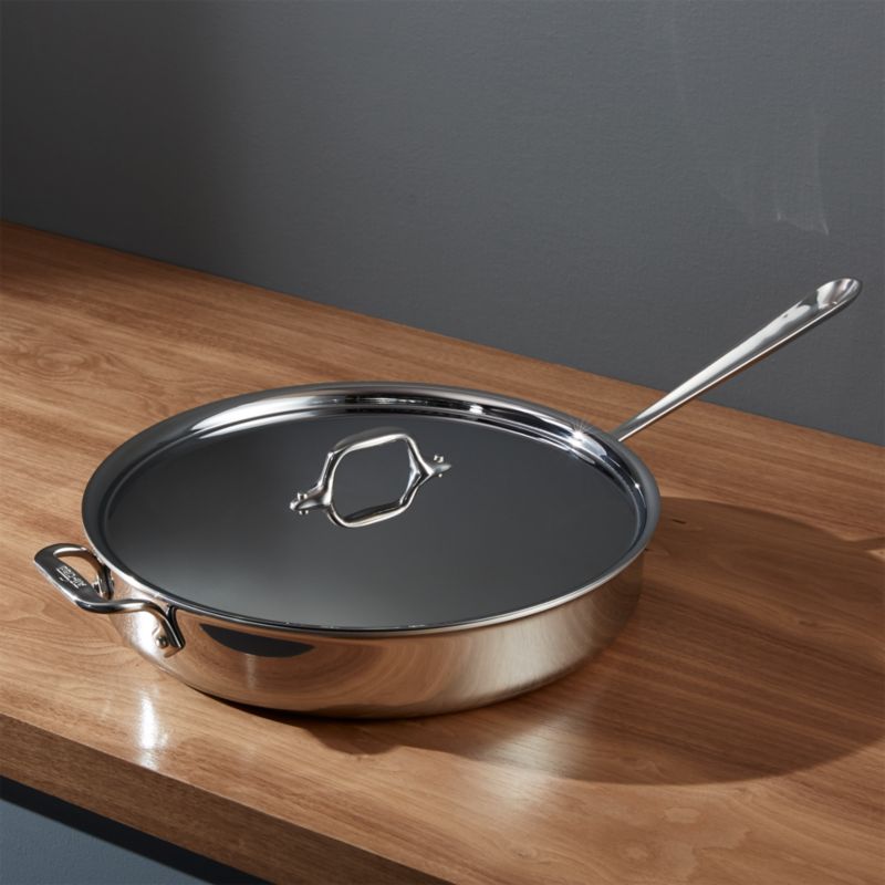 All-Clad d3 Stainless Steel 3 qt. Saute Pan with Lid