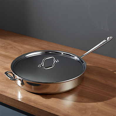View All-Clad ® d3 Stainless 6 qt. Sauté Pan with Lid details