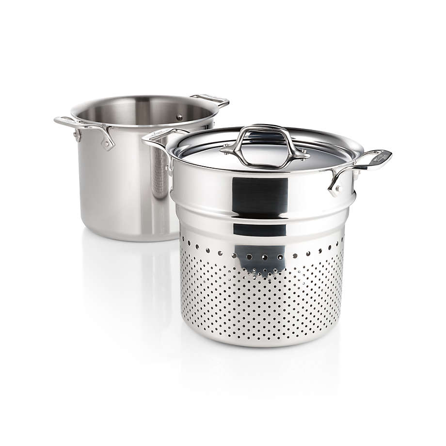 All-Clad d3 Stainless Steel 7-Qt. Pasta Pentola with Insert and Lid