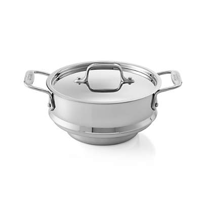 All-Clad Specialty Stainless Steel Universal Steamer for Cooking 3 Quart  Food Steamer, Steamer Basket Silver