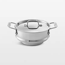 All-Clad Stainless Steel 3-Qt. Steamer with Lid + Reviews | Crate & Barrel