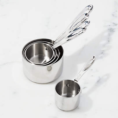 All-Clad Stainless-Steel 5-Piece.1/4-,1/3-,1/2-,2/3, and 1-cup Measuring  Cup Set