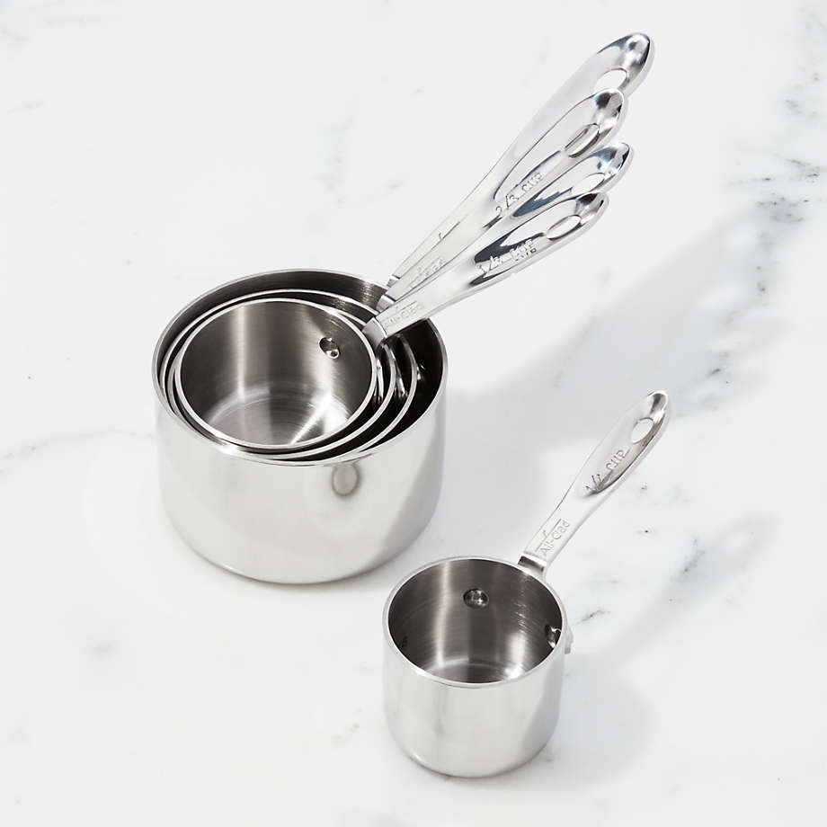 New with tags All-Clad Measuring Cups Set of 4 Stainless Steel Standard  Size