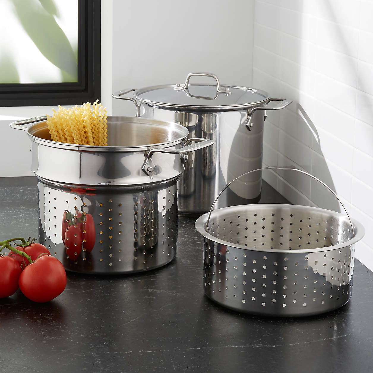 AllClad 8Qt. Stainless Steel Multipot with Perforated Insert and