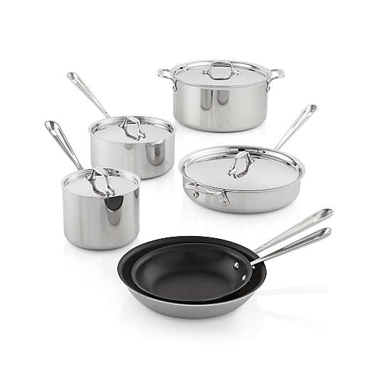 All-Clad ® Stainless Steel Non-Stick 10-Piece Cookware Set