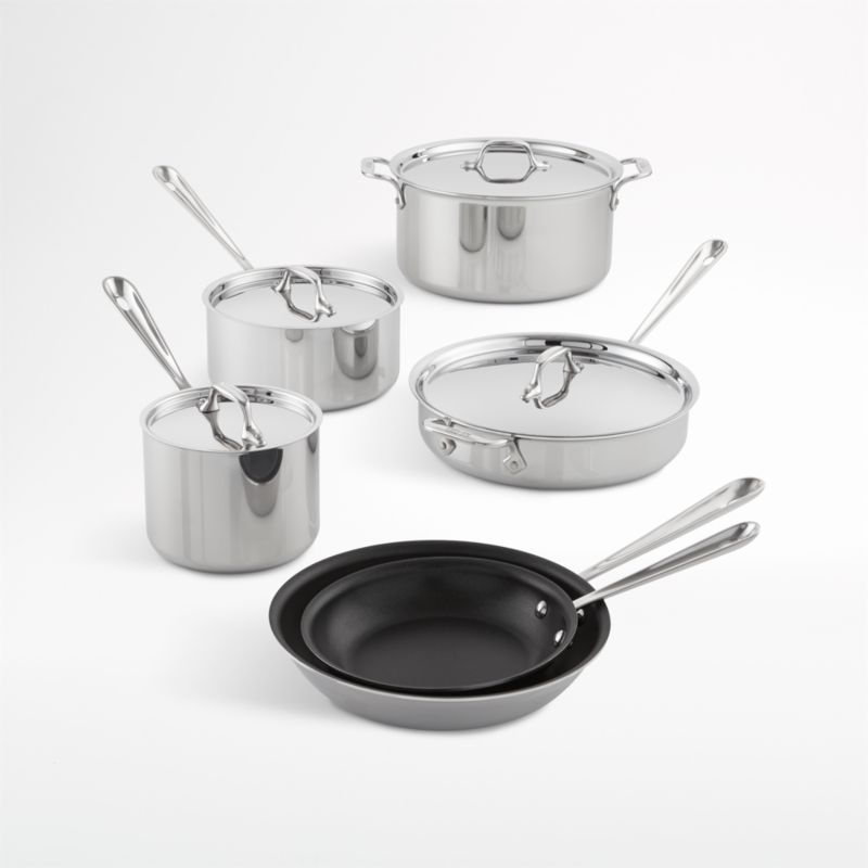 All-Clad ® d3 Stainless Steel Non-Stick 10-Piece Cookware Set with Bonus - image 2 of 8