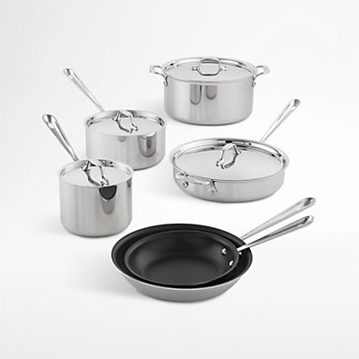 View All-Clad ® d3 Pro Stainless Steel Non-Stick 10-Piece Cookware Set details