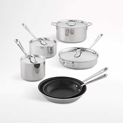 All-Clad ® d3 Pro Stainless Steel Non-Stick 10-Piece Cookware Set