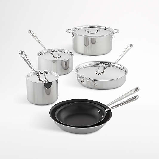 All-Clad ® d3 Pro Stainless Steel Non-Stick 10-Piece Cookware Set