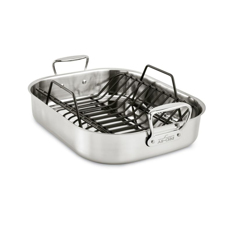 All-Clad ® Stainless Steel Large 16" Roaster with Rack - image 8 of 10