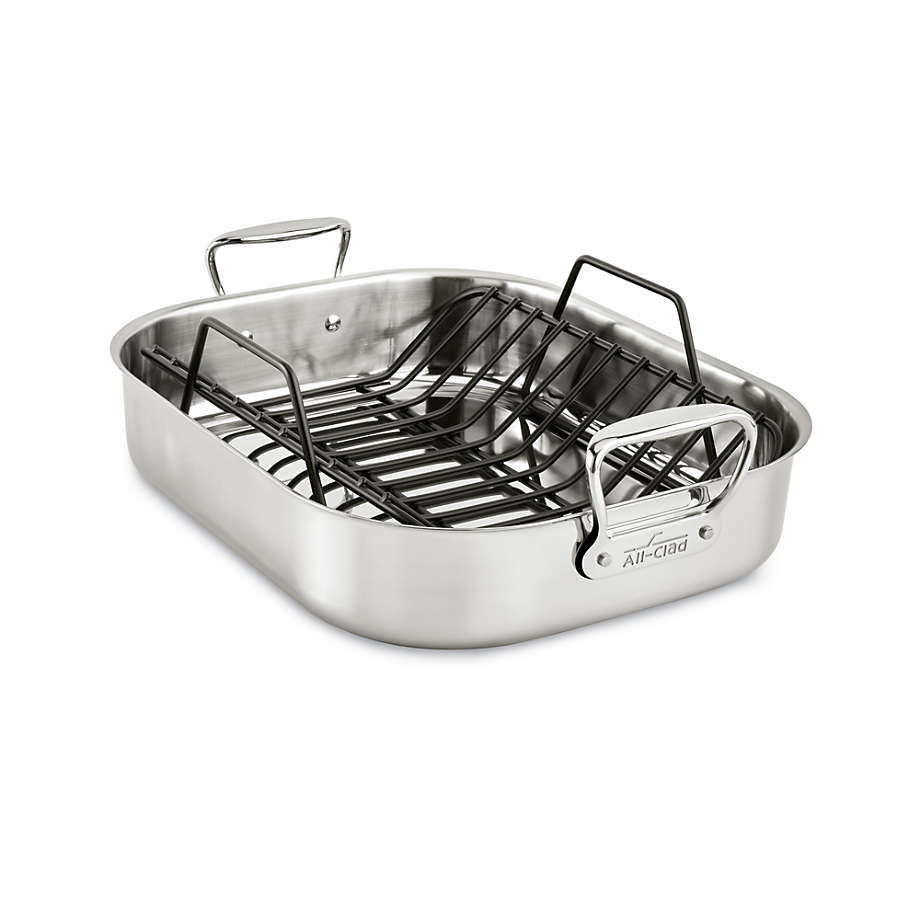 All-Clad Stainless Steel Roasting Pan + Reviews | Crate & Barrel