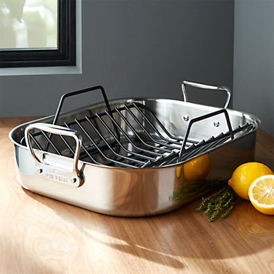 View All-Clad ® Stainless Steel Large 16" Roaster with Rack details
