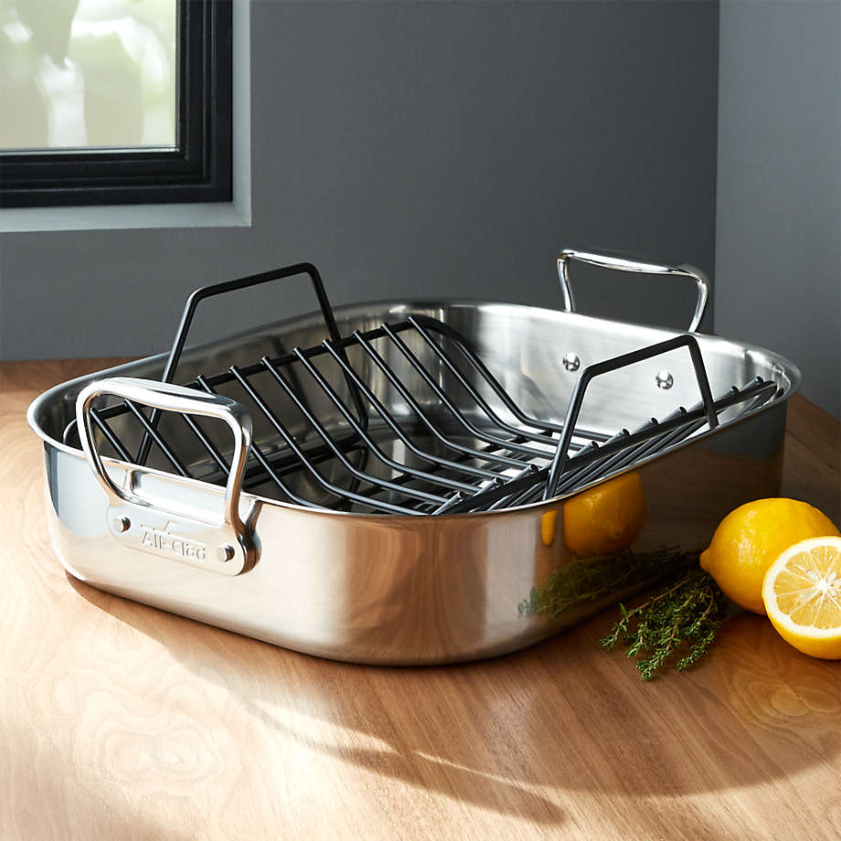 AllClad Stainless Steel Roasting Pan + Reviews Crate & Barrel