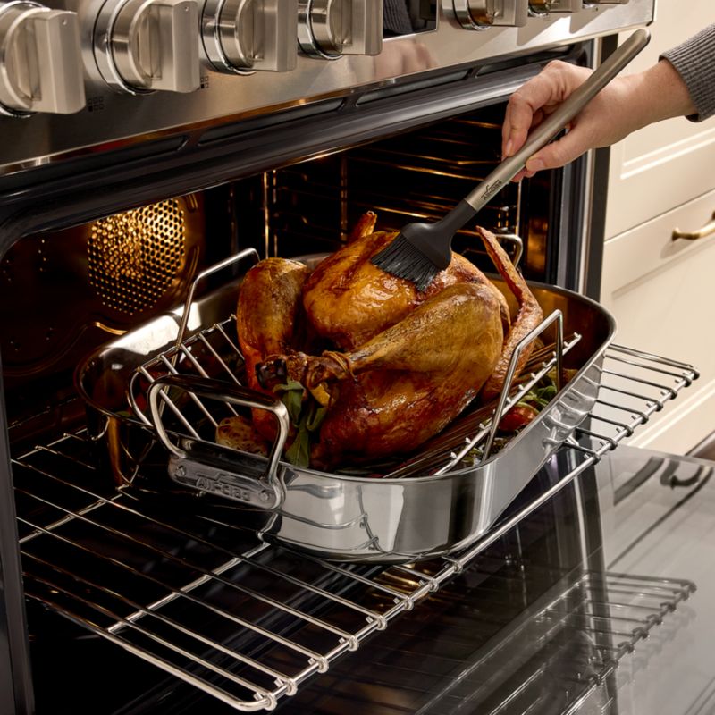 All-Clad ® Large 18"x14" Specialty Cookware Stainless Steel Roaster with Rack - image 1 of 9