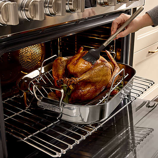 All-Clad ® Large 18"x14" Cookware Stainless Steel Roaster with Rack