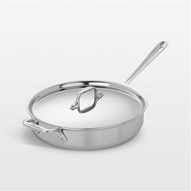 View All-Clad ® D3 Stainless Steel 3-Qt. Saute Pan with Lid details