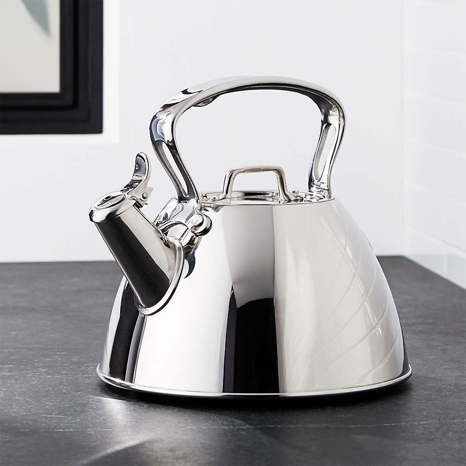 All-Clad Stainless Steel Tea Kettle + Reviews | Crate and Barrel All Clad Stainless Steel Tea Kettle