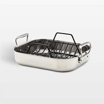 View All-Clad ® Small 11"x14" Stainless Steel Roasting Pan with Rack details
