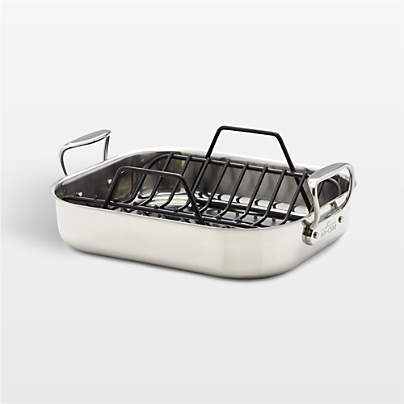 All-Clad ® Small 11"x14" Stainless Steel Roasting Pan with Rack