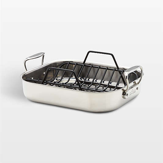 All-Clad ® Small 11"x14" Stainless Steel Roasting Pan with Rack