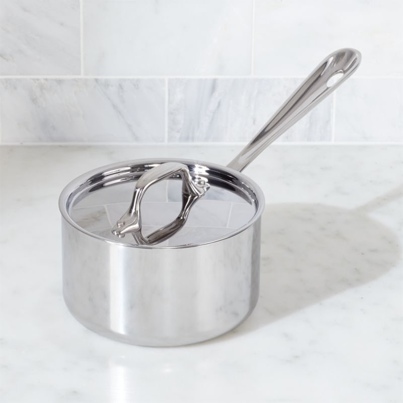 Crate&Barrel Crate & Barrel EvenCook Core™ 3.5 Qt. Stainless Steel Everyday  Pan with Lid