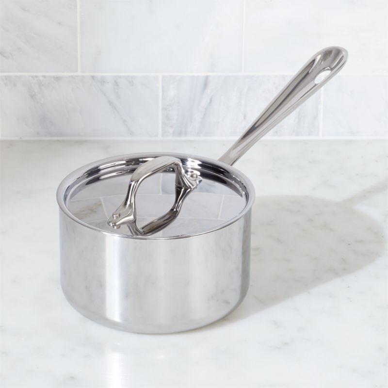 D5 Stainless Polished 5-ply 1.5 Quart Saucepan