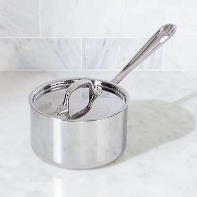 All-Clad d3 Stainless Steel 1.5-Qt. Saucepan with Lid + Reviews