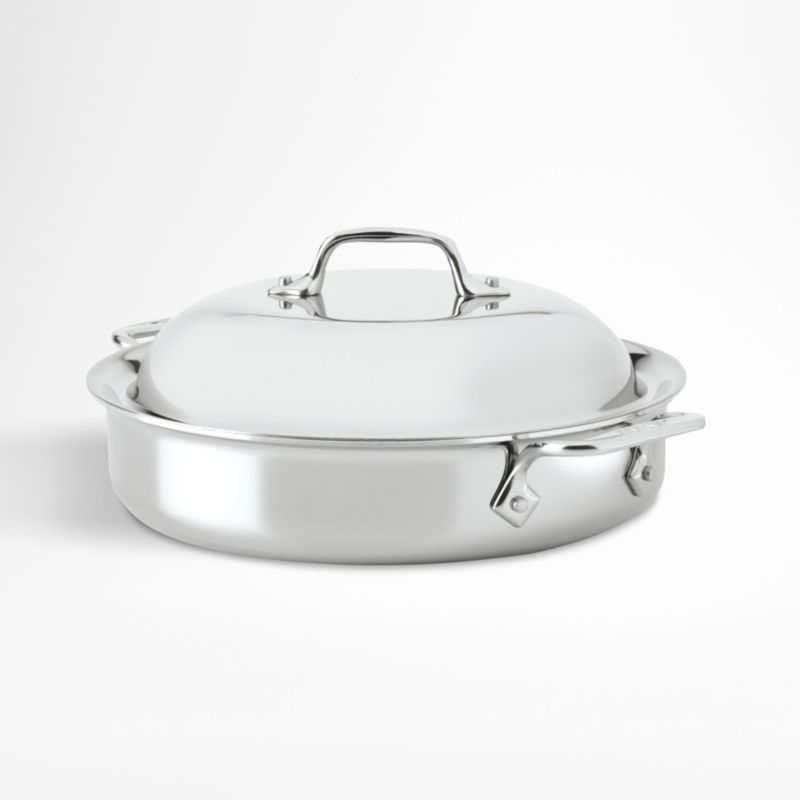 All-Clad D3 Stainless Steel Anniversary Casserole, 4 qt., Stainless Steel