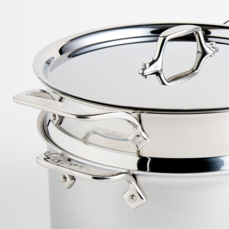 All-Clad ® D3 8-Qt. Stainless Steel Stainless Steel Simply Strain Multipot with Insert - image 6 of 11