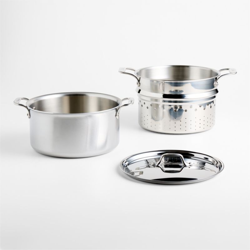 All-Clad ® D3 8-Qt. Stainless Steel Stainless Steel Simply Strain Multipot with Insert - image 7 of 11