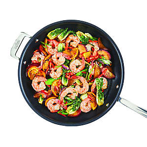 All-Clad HA1 Hard-Anodized Non-Stick 12 Fry Pan with Lid + Reviews | Crate  & Barrel