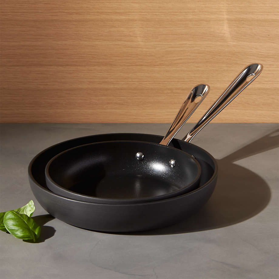 All-Clad HA1 Hard-Anodized Non-Stick Fry Pans, Set of 2 + Reviews | Crate & Barrel