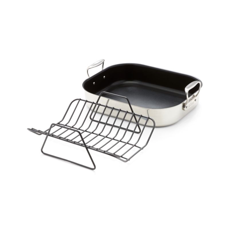 All-Clad ® Stainless Steel Non-Stick Large 16" Roaster with Rack - image 11 of 9