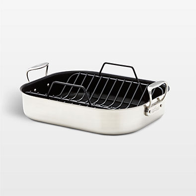 View All-Clad ® Large 16" Non-Stick Roasting Pan with Rack details