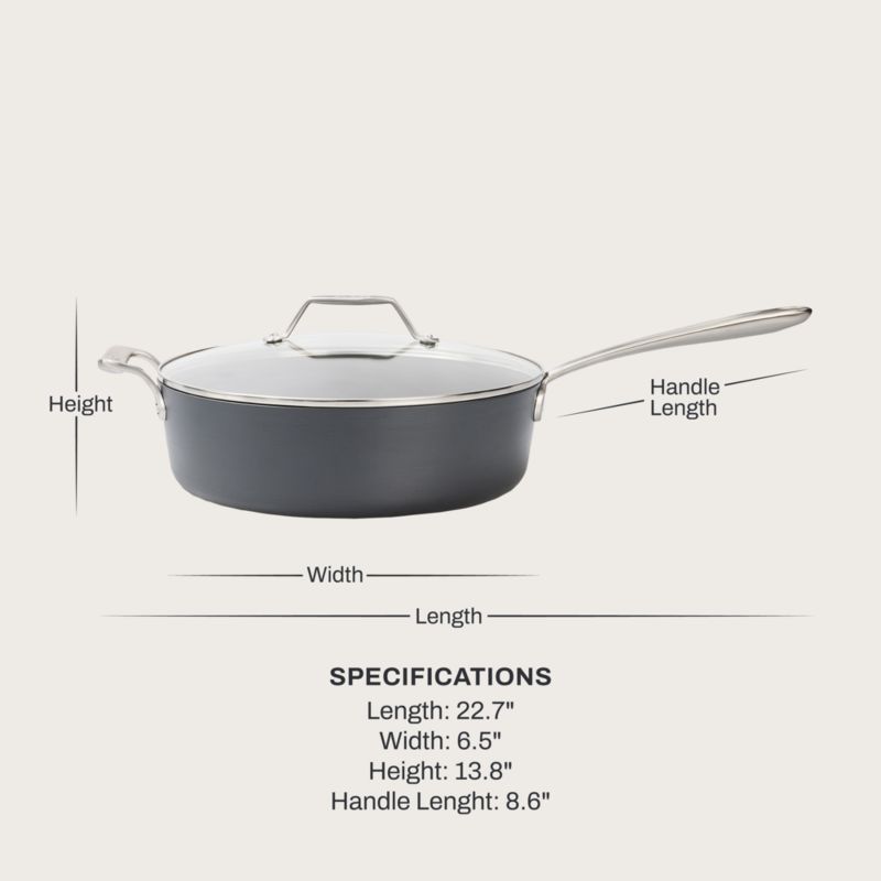 All-Clad ® HA1 Ceramic Non-Stick 6-Qt. Saute with Lid - image 5 of 6