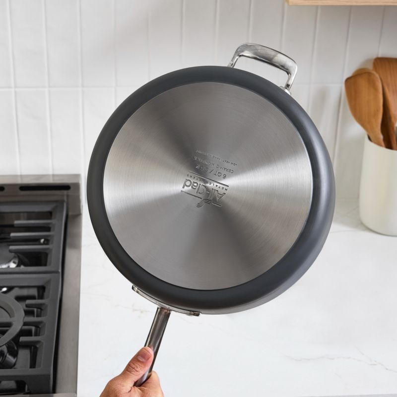 All-Clad ® HA1 Ceramic Non-Stick 6-Qt. Saute with Lid - image 4 of 6