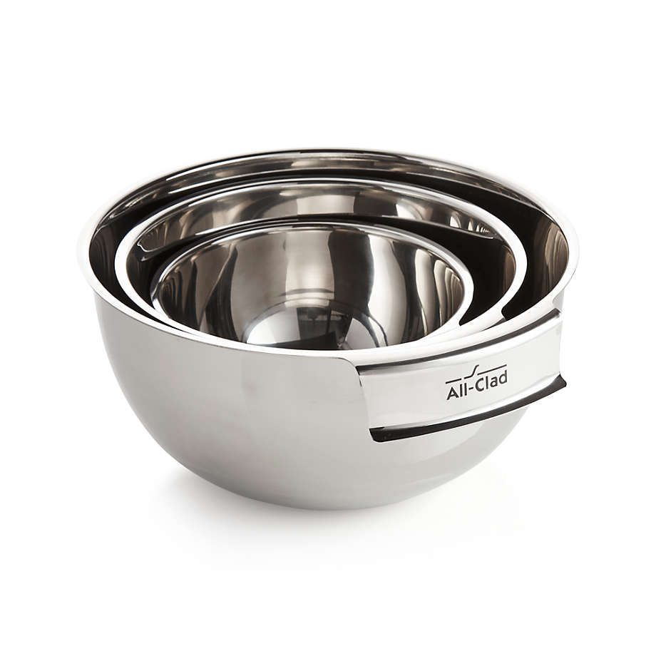 All-Clad Stainless Steel Bowl, Set of 3 + Reviews | Crate & Barrel
