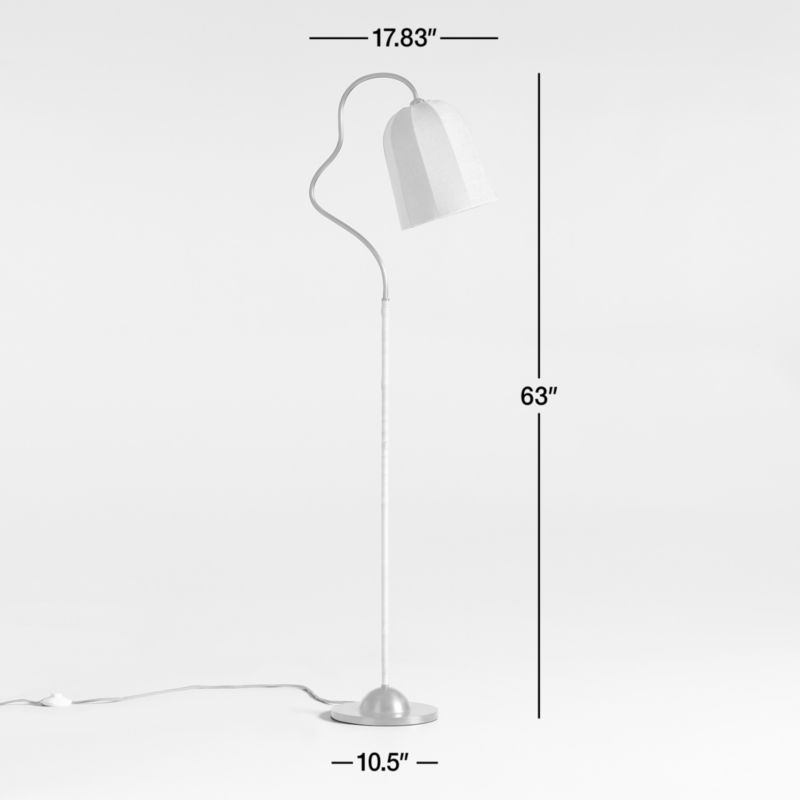 Allegra Rattan and Linen Task Floor Lamp by Jake Arnold