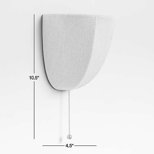 Allegra Wall Sconce with Linen Shade by Jake Arnold