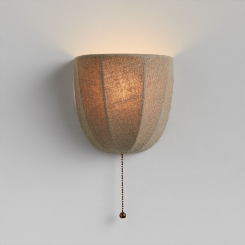 Allegra Wall Sconce with Linen Shade by Jake Arnold Set of 2