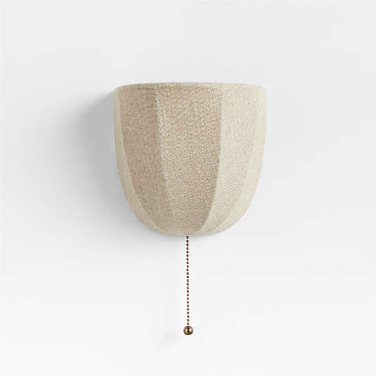 Allegra Wall Sconce with Linen Shade by Jake Arnold