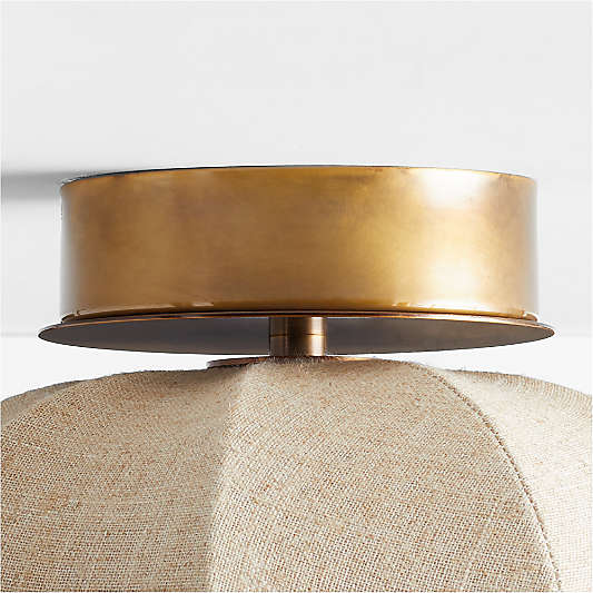 Allegra Large Linen Flush Mount Light by Jake Arnold