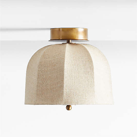 Allegra Large Linen Flush Mount Light by Jake Arnold