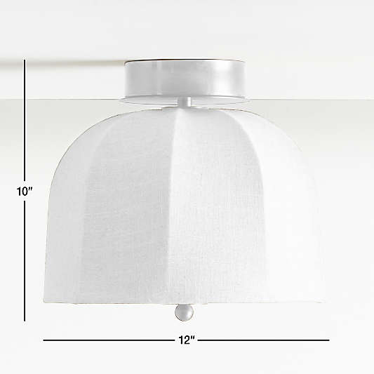 Allegra Large Linen Flush Mount Light by Jake Arnold 12"