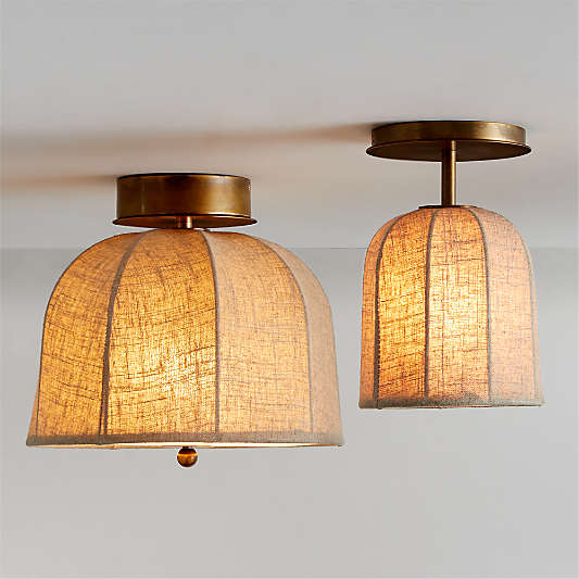 Allegra Large Linen Flush Mount Light by Jake Arnold