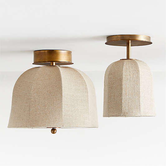 Allegra Large Linen Flush Mount Light by Jake Arnold